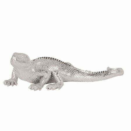 HOWARD ELLIOTT Lizard Figurine Bright Textured Nickel 12152